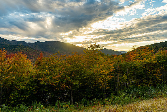 Scar ridge in fall sunset