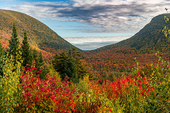 Looking down Mad River Notch