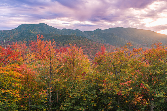 Scar ridge and west peak at sunset