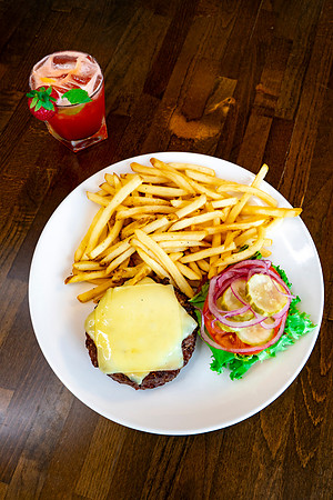 Burger and Slopeside summer sipper
