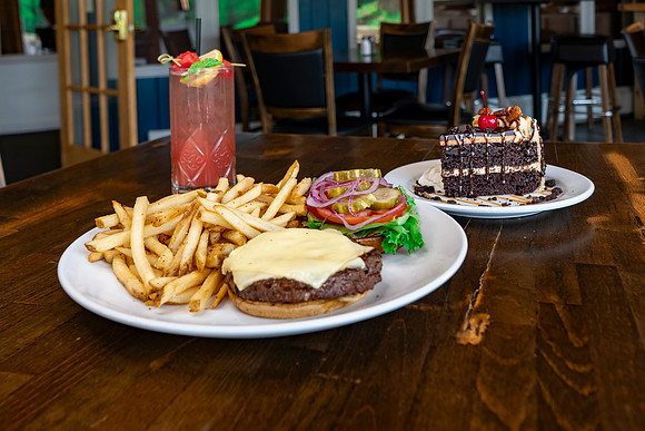 Burger, Cake and Passion Fruit Paloma 2