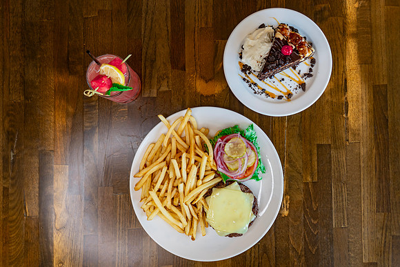 Burger, Cake and Passion Fruit Paloma 3